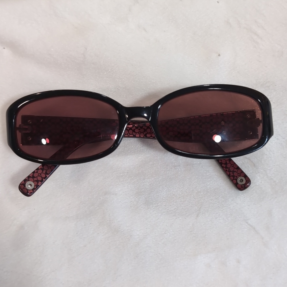 Coach Classic Black Oval Sunglasses with Brown Lenses